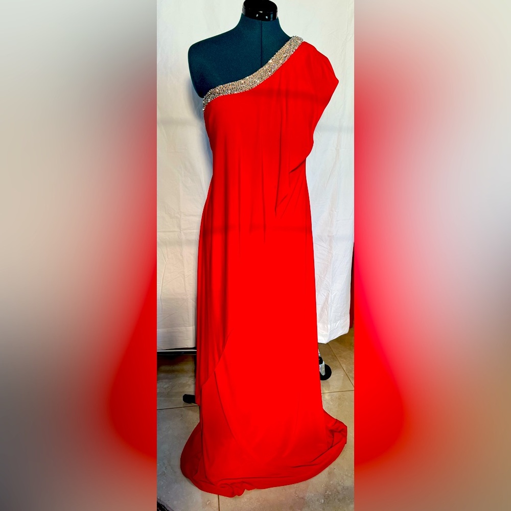 Red party dress